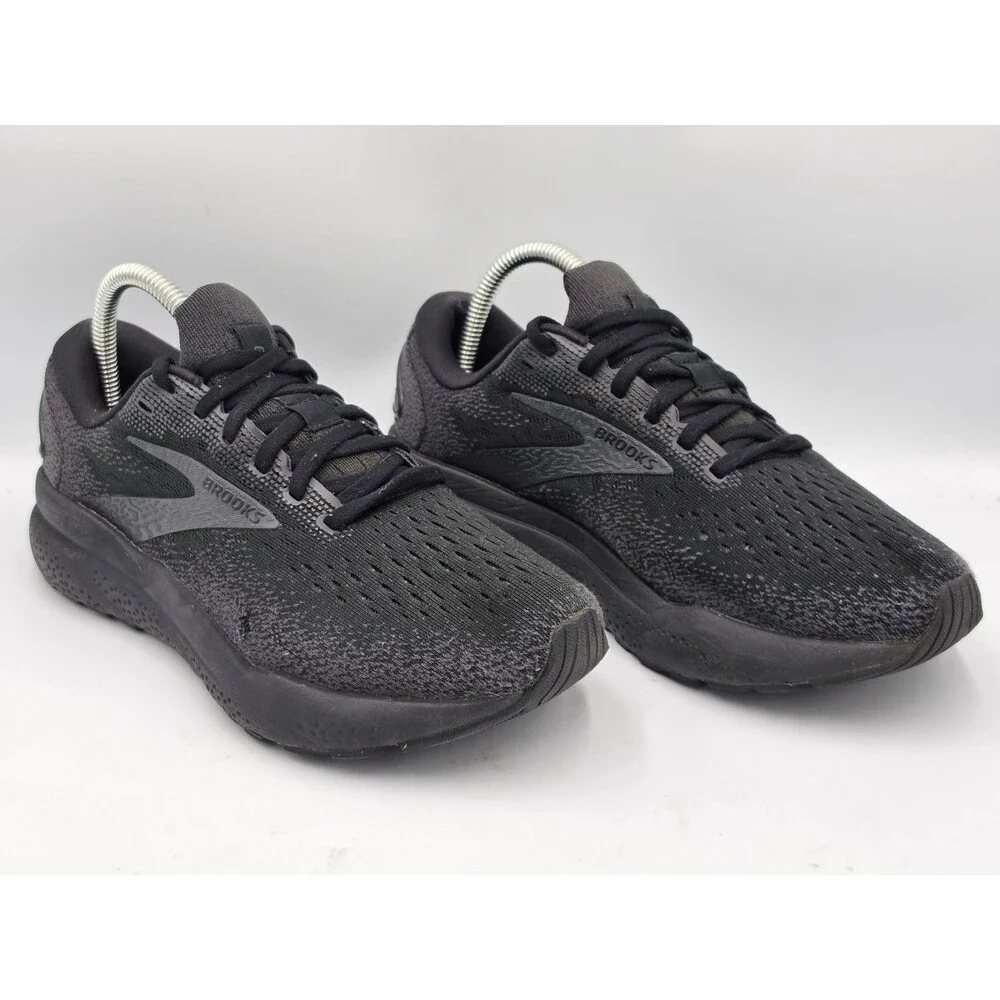 Brooks Ghost 16 Womens Size 8.5 B Shoes Triple Black Athletic Running Sneaker